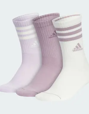 Cushioned 3-Stripes Crew Socks 3-Pack