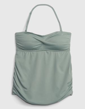 Gap Maternity Recycled Swim Tankini Top green