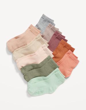 Unisex Crew Socks 10-Pack for Toddler & Baby multi