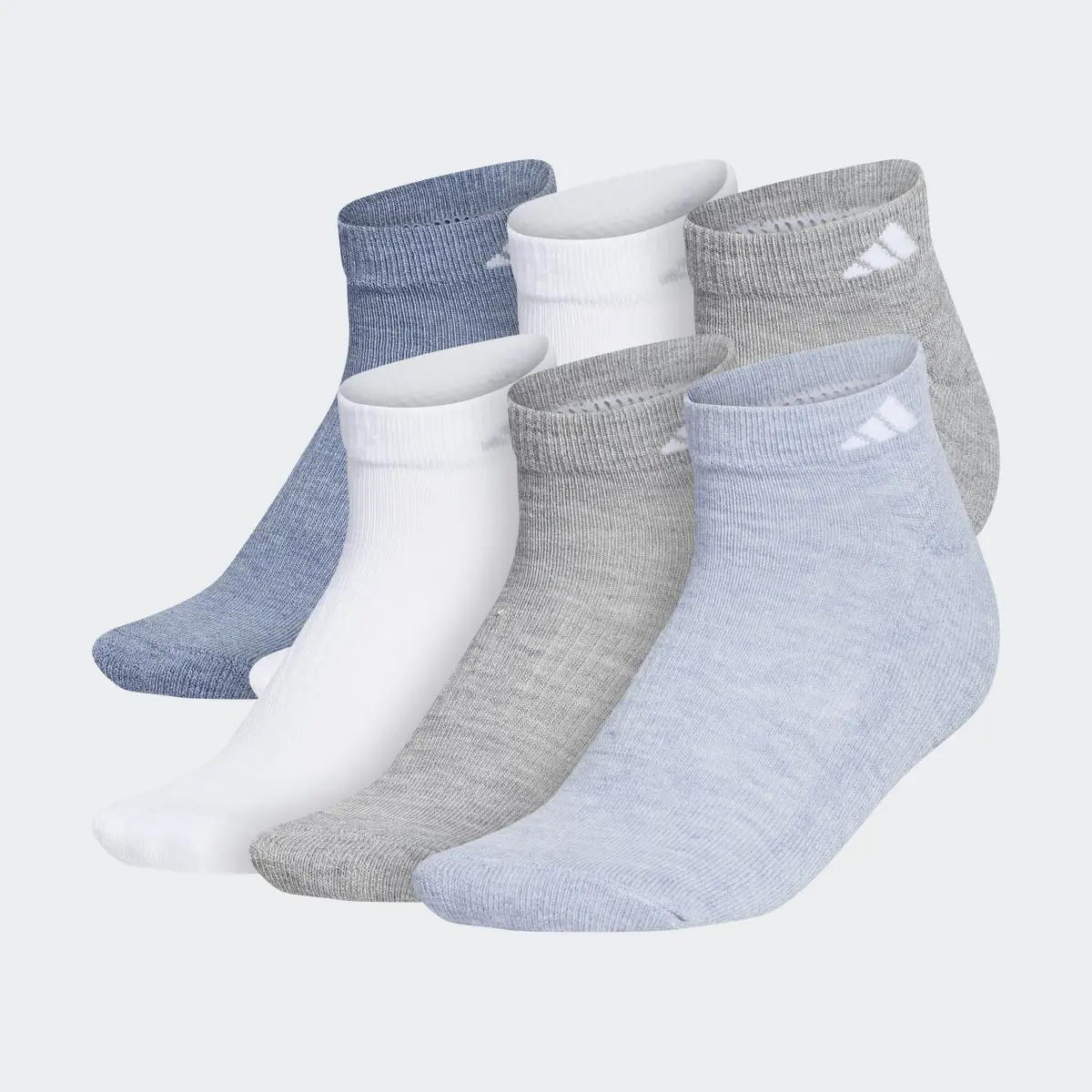 Adidas Athletic Cushioned 6-Pack Low-Cut Socks. 2