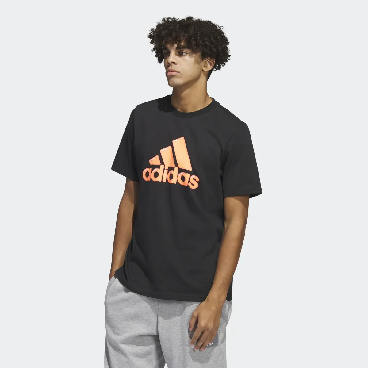 Adidas Logo Pen Fill - Sportswear Graphic Tee. 2