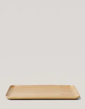 Rectangular wooden tray 33x23cm
