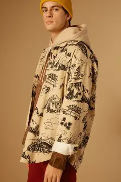 Forever 21 Forever 21 Outdoor Print Shirt Taupe/Black. 2 Forever 21 Forever 21 Outdoor Print Shirt Taupe/Black. 2
