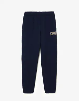Pantaloni della tuta in cotone con stampa ispirata al tennis Jogger