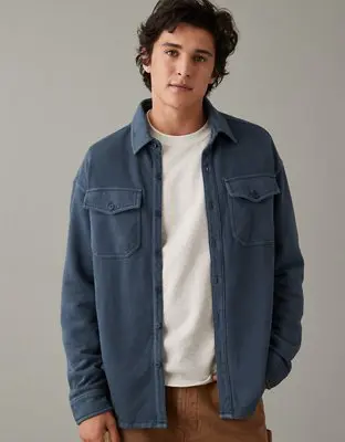 American Eagle Heritage Fleece Shirt Jacket. 1