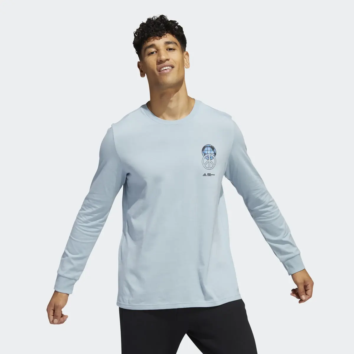 Adidas Playera Positivity Manga Larga Estampada. 2