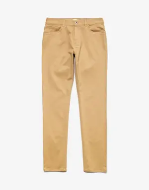 Pantalones slim fit con 5 bolsillos en algodón stretch para hombre