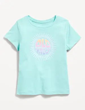 Old Navy Short-Sleeve Logo-Graphic T-Shirt for Girls blue