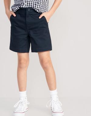 Straight Twill Shorts for Boys (Above Knee) blue