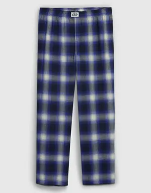 Kids Recycled Flannel PJ Pants blue