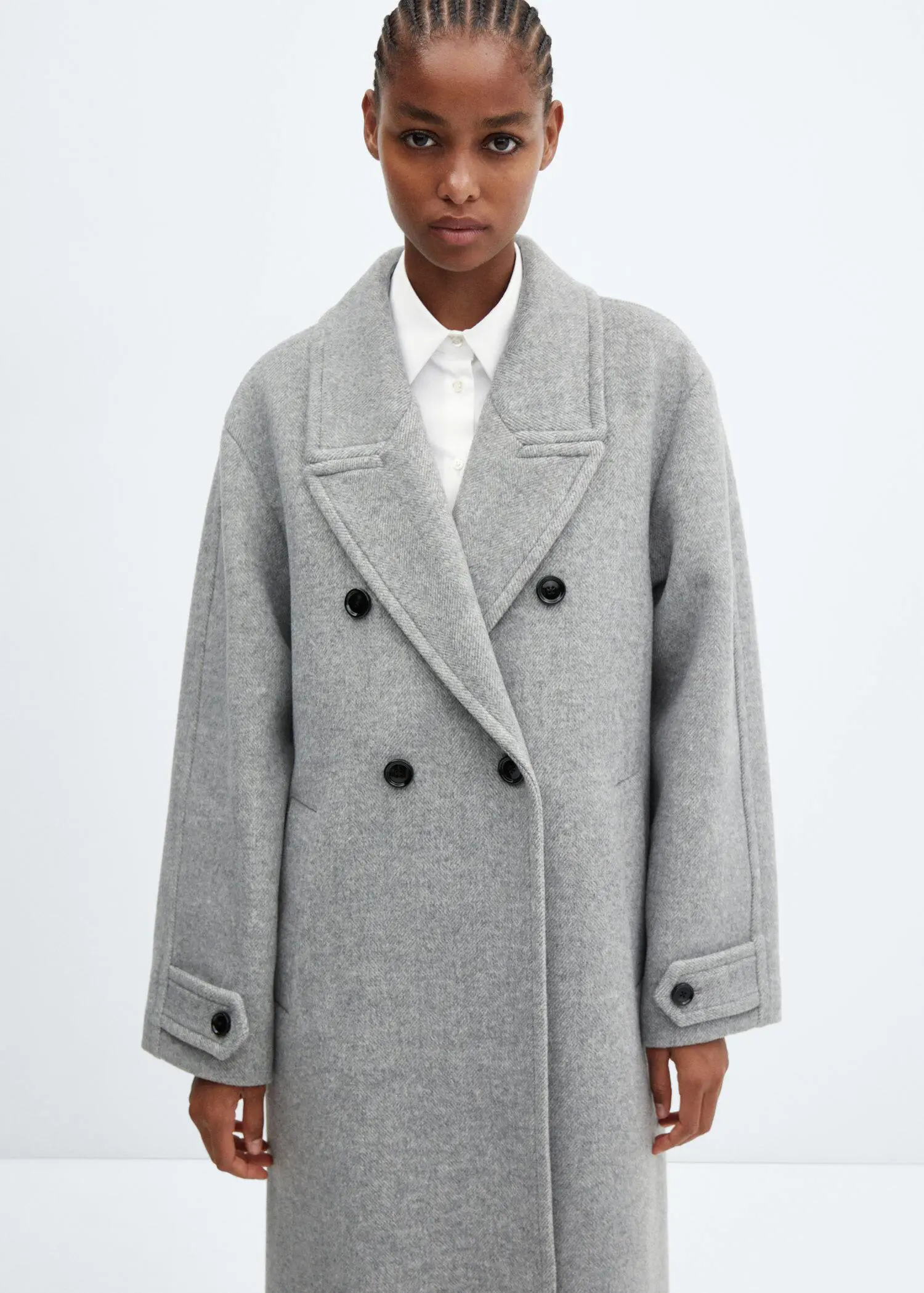 Mango Oversize wool coat. 2