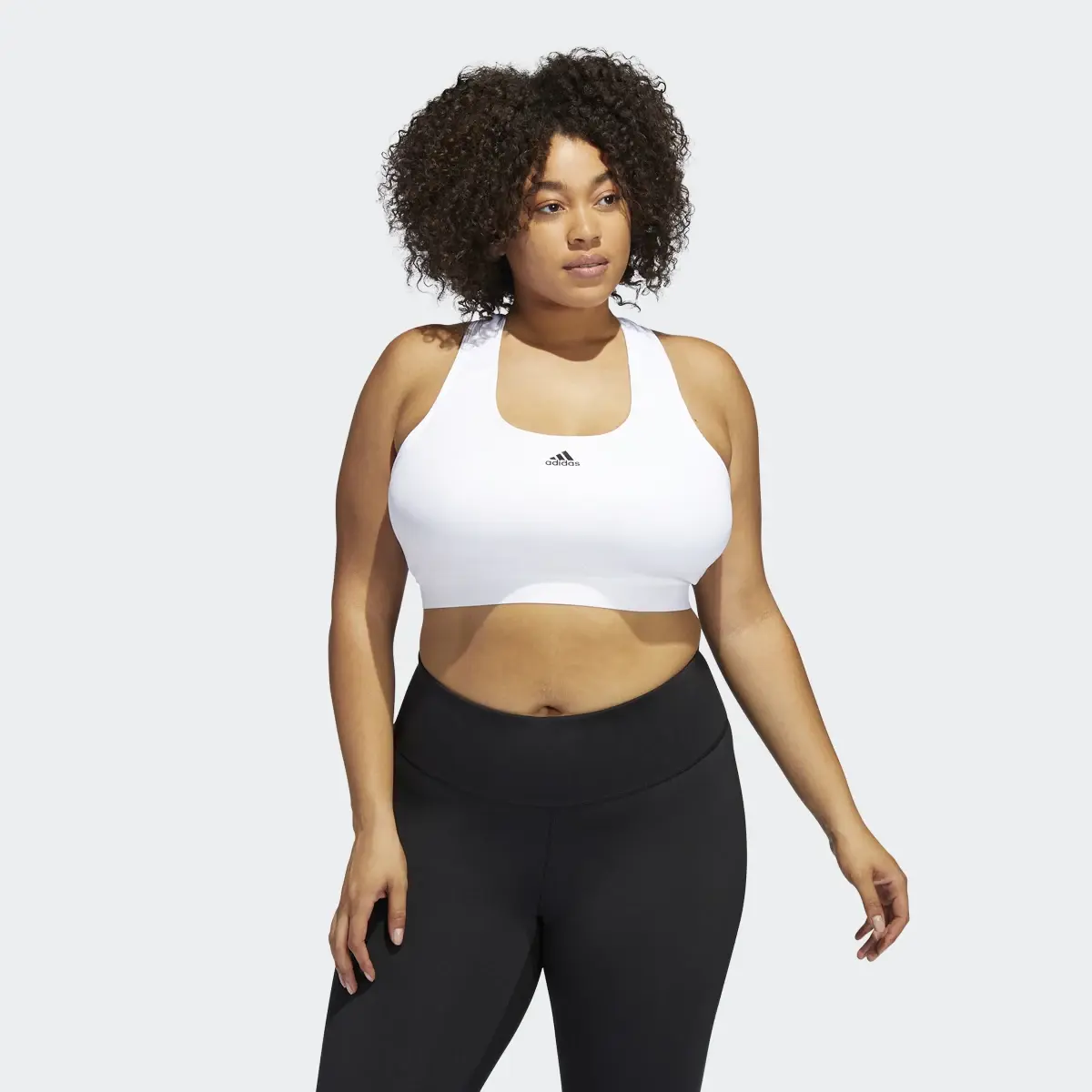 Adidas Powerreact Training Medium-Support Bra (Plus Size). 2