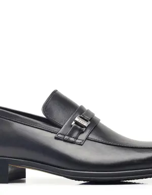 Siyah Klasik Bağcıksız Kışlık Erkek Ayakkabı -97181-