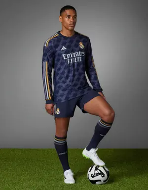 Real Madrid 23/24 Long Sleeve Away Authentic Jersey