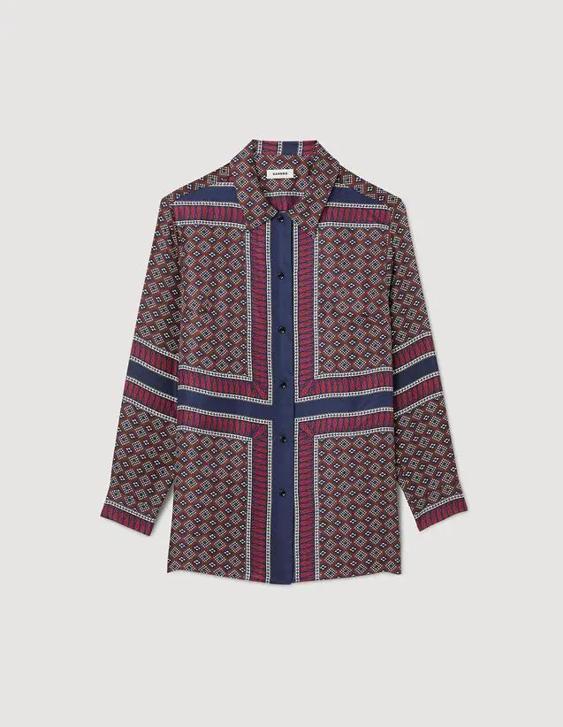 Sandro Patterned silk shirt. 2