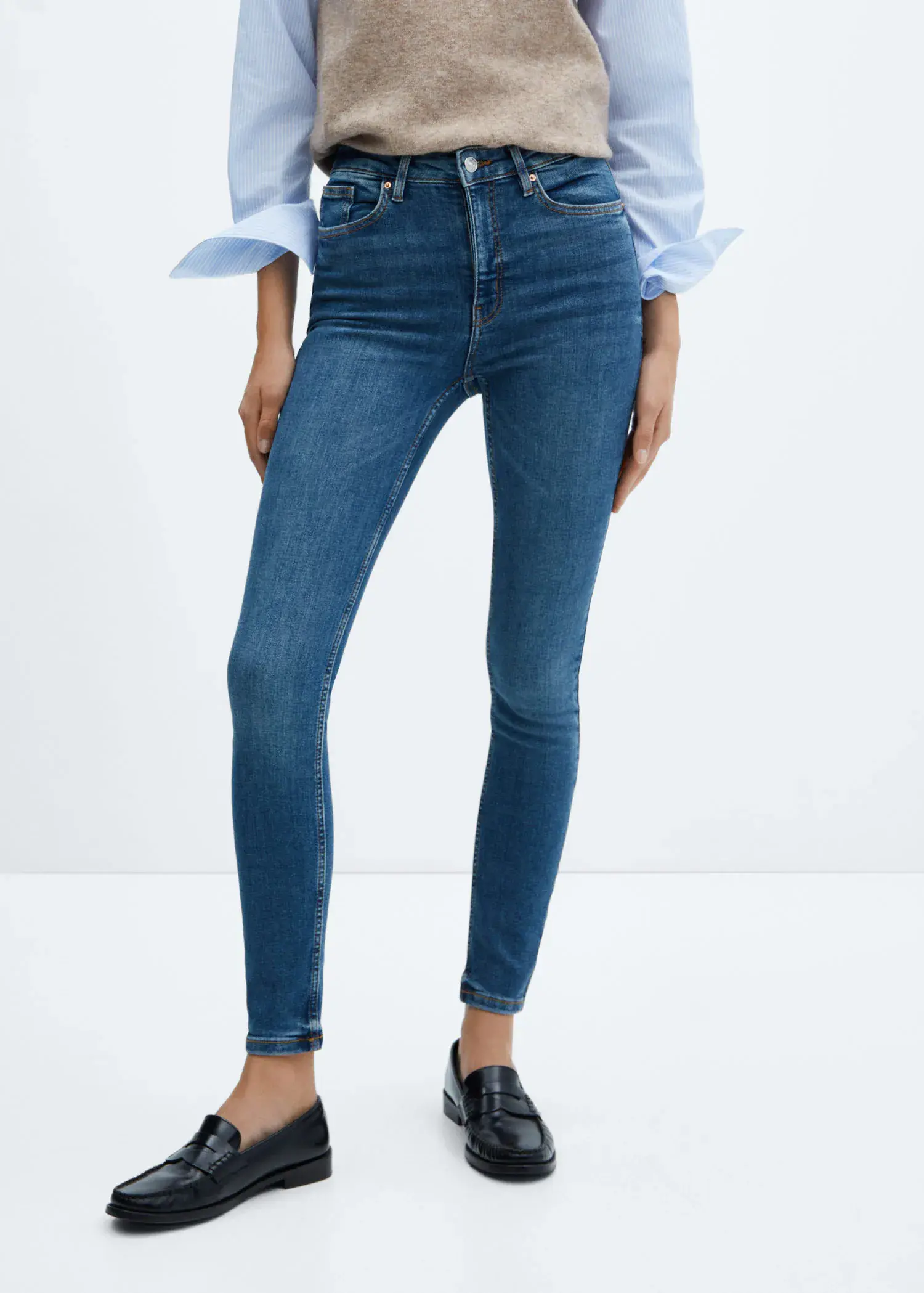 Mango High-rise skinny jeans. 2