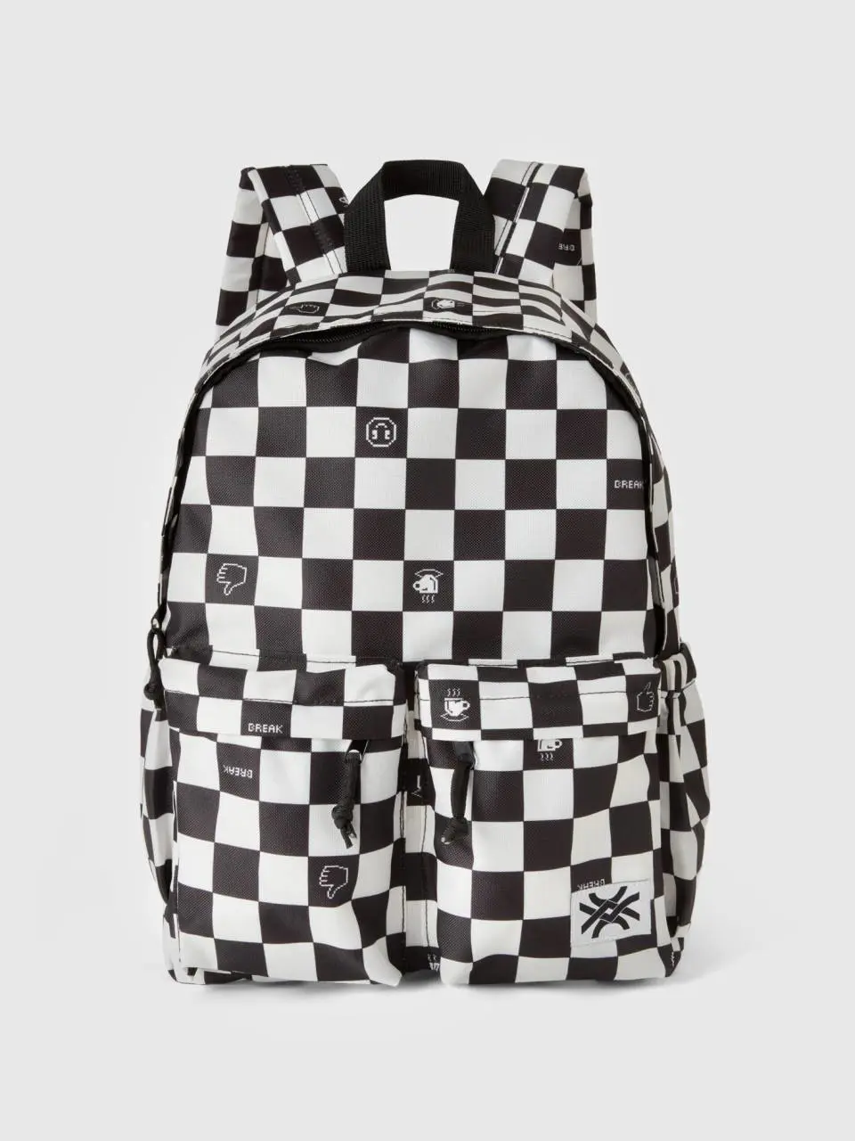 Benetton patterned nylon rucksack. 1