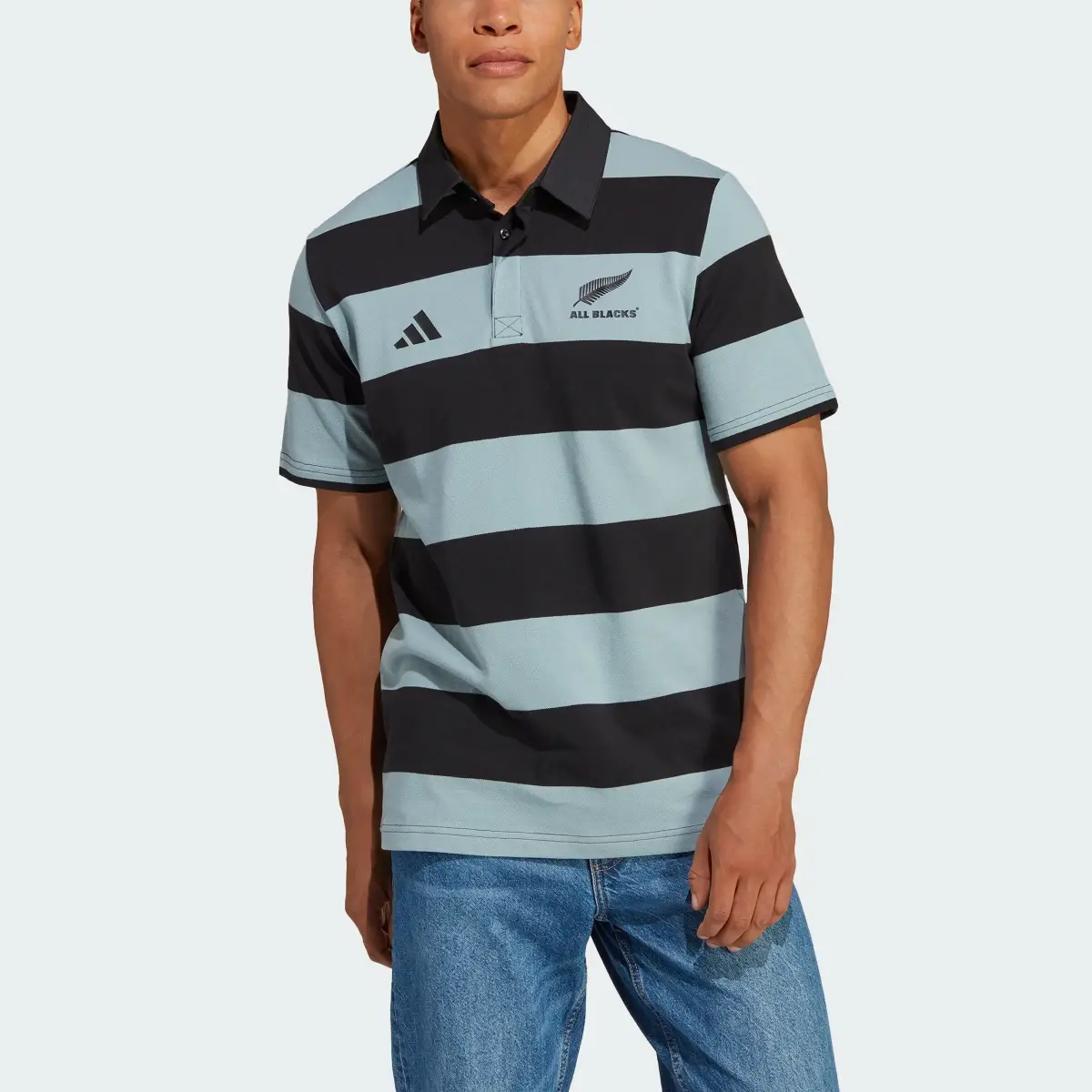 Adidas All Blacks Rugby Supporters Polo Shirt. 1