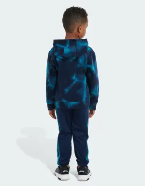 Two-Piece Printed Microfleece Pullover and Jogger Set