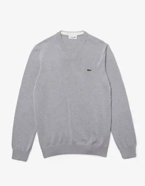 Men's V-Neck Organic Cotton Sweater