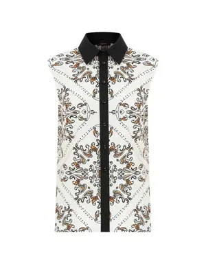 Printed Sleeveless Shirt