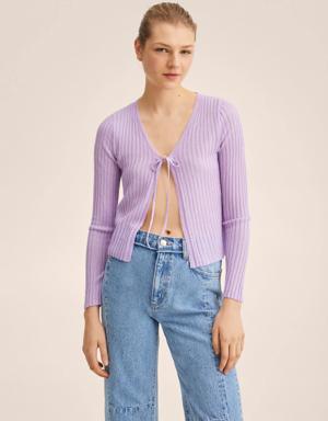 Knitted cropped cardigan