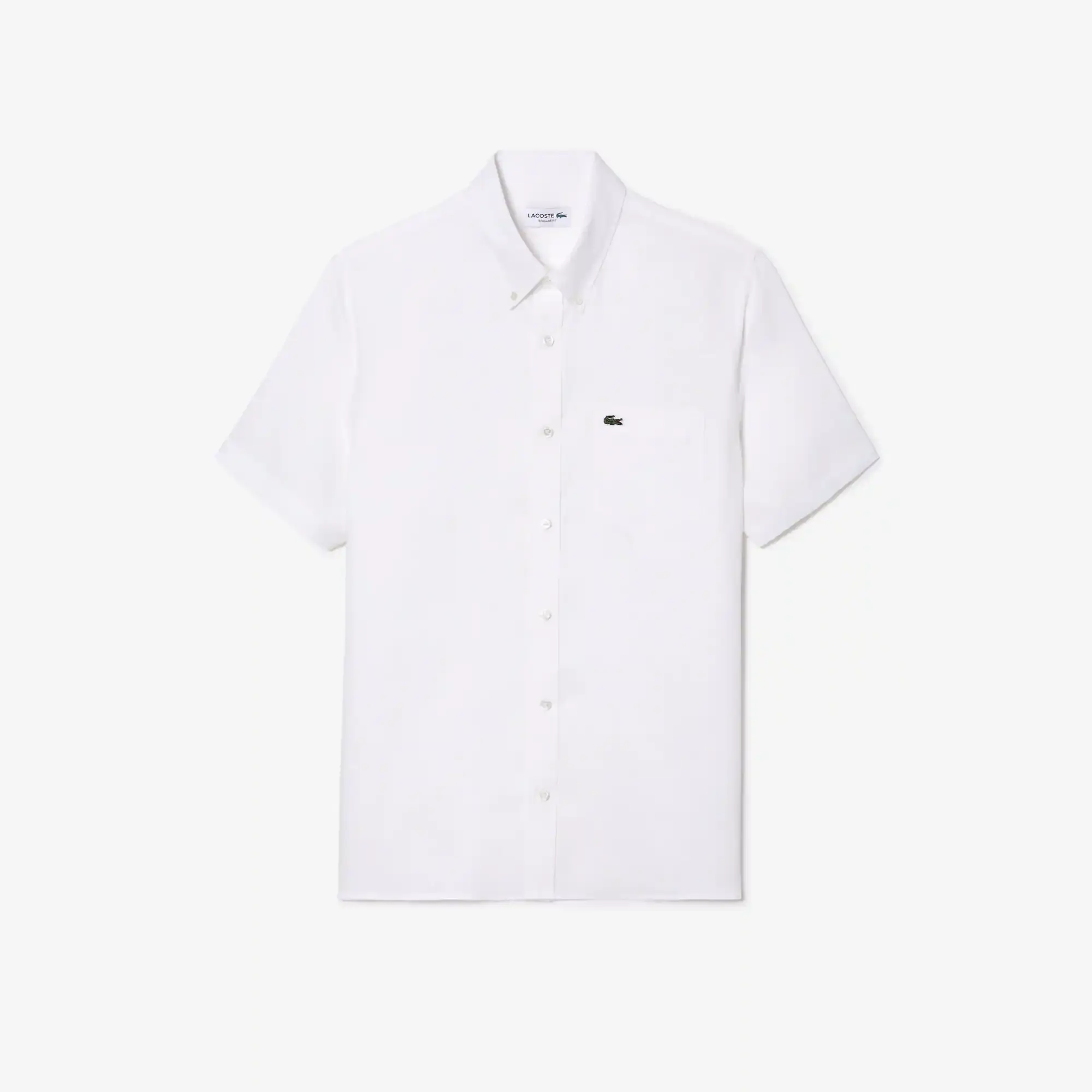 Lacoste Men’s Short Sleeve Linen Shirt. 2