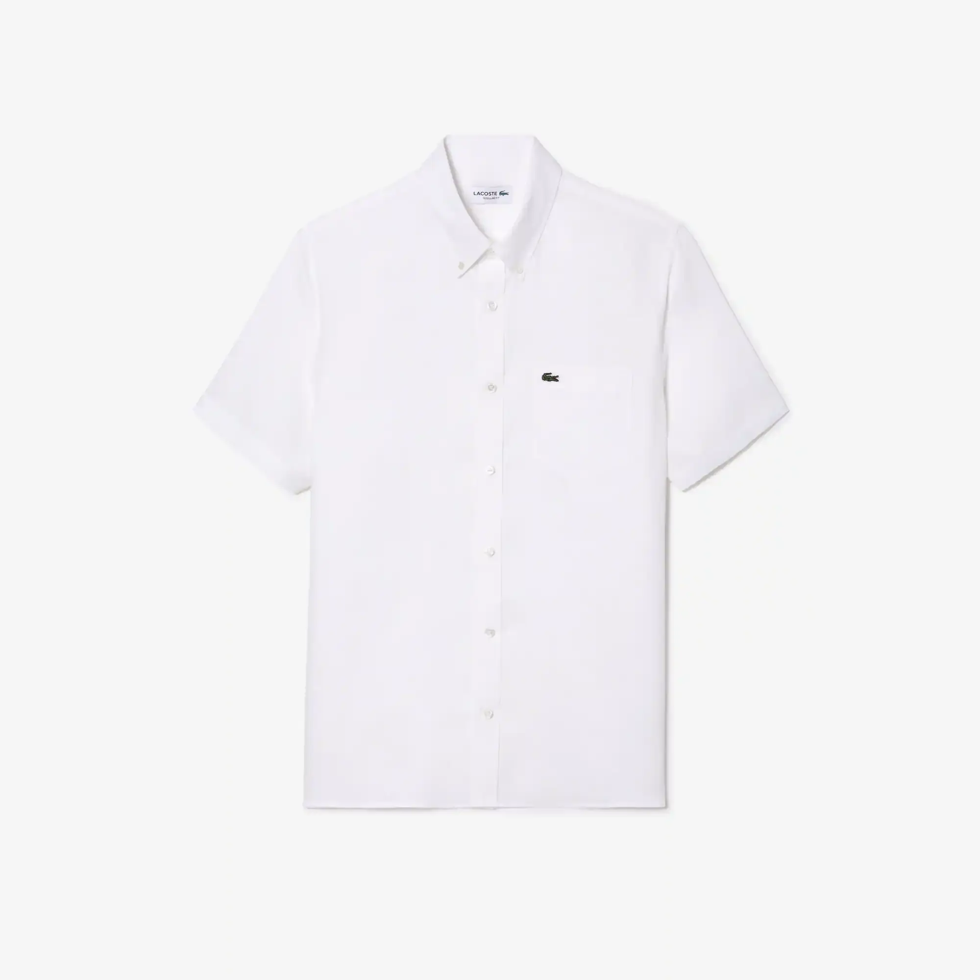 Lacoste linen short outlet sleeve shirt