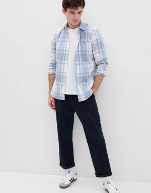 Gap All-Day Poplin Shirt in Standard Fit blue