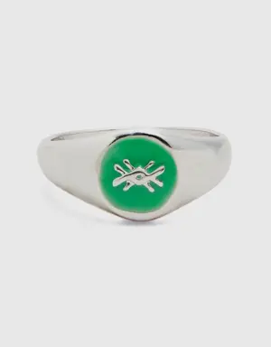 green ring with logo