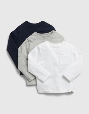 Toddler 100% Organic Cotton Mix and Match T-Shirt (3-Pack) blue