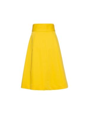 Tropical Patterned Yellow Flared Skirt