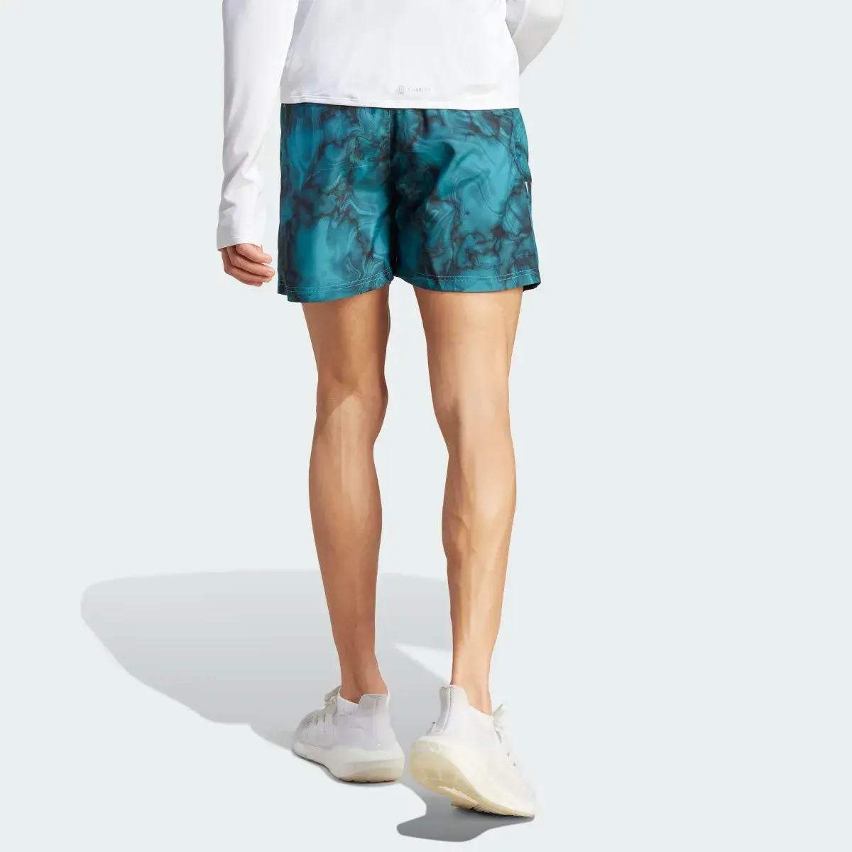 Adidas Own the Run Allover Print Shorts. 2