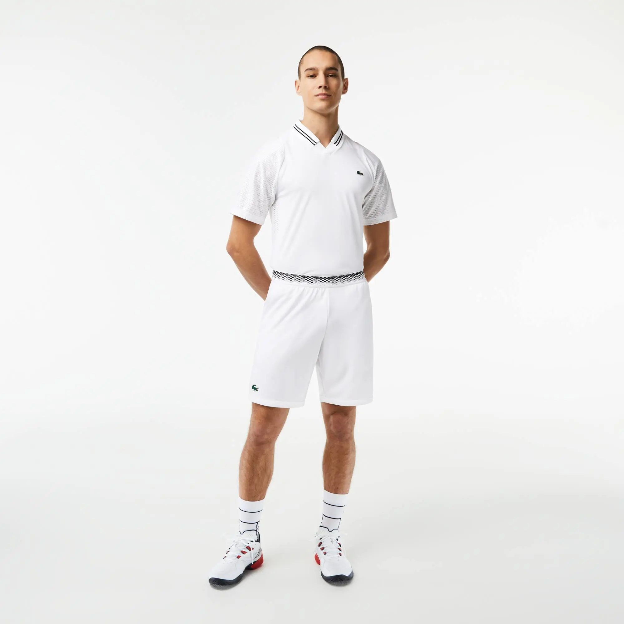 Lacoste Men’s Lacoste Tennis x Daniil Medvedev Mesh Shorts. 1