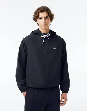 Lacoste Short Water-resistant Sportsuit Jacket with Removable Hood