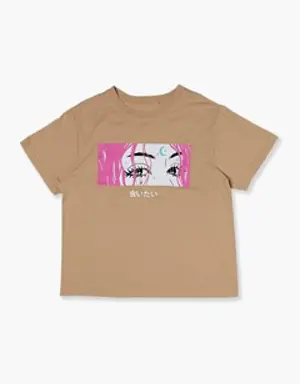 Forever 21 I Miss You Graphic Tee Taupe/Multi