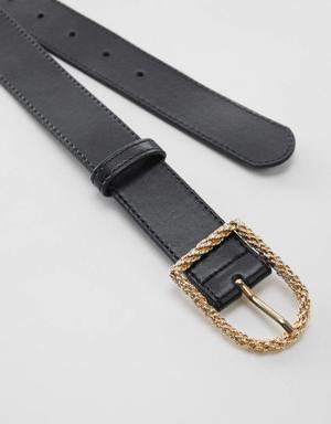 Braided belt with buckle
