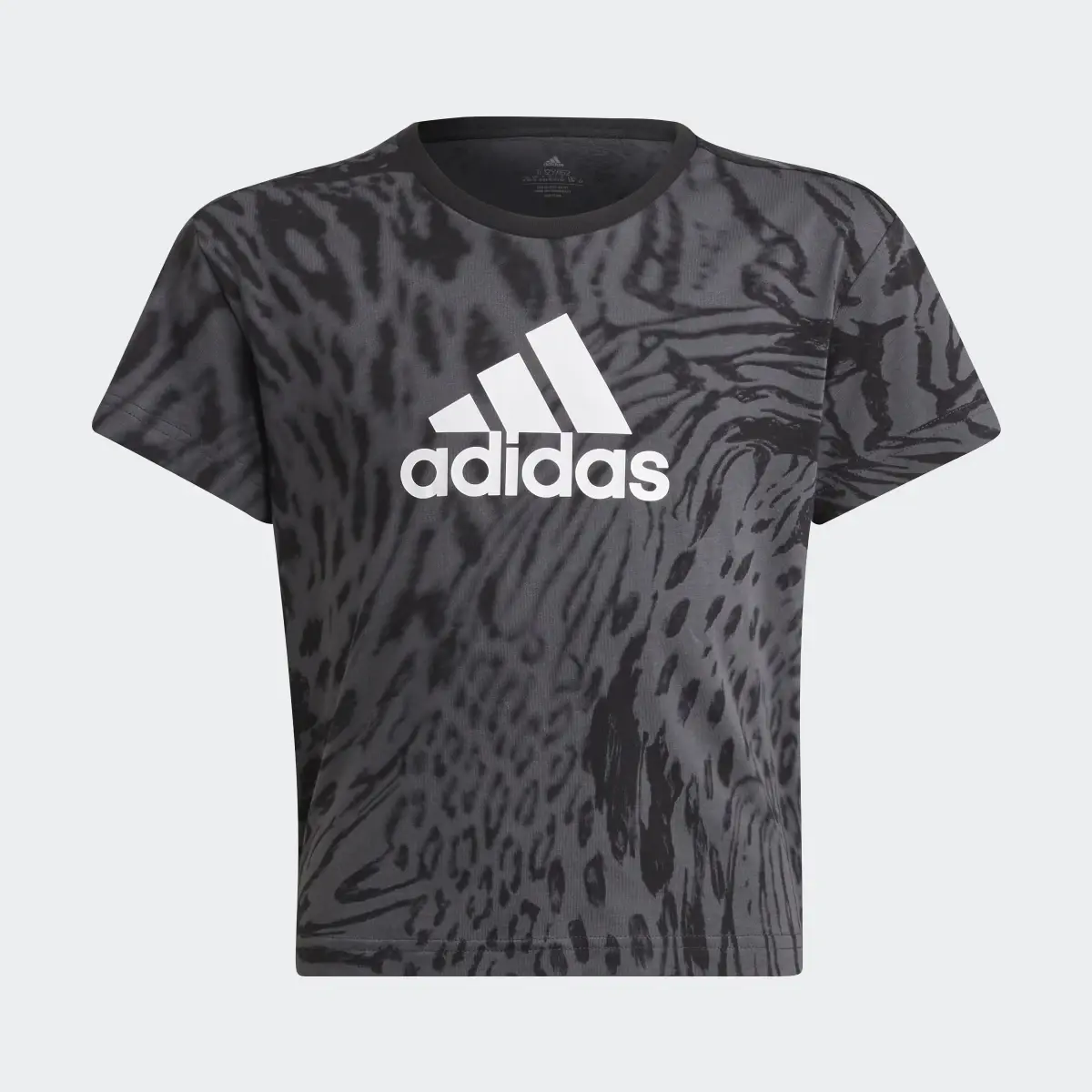 Adidas Future Icons Hybrid Animal Print Cotton Regular T-Shirt. 1