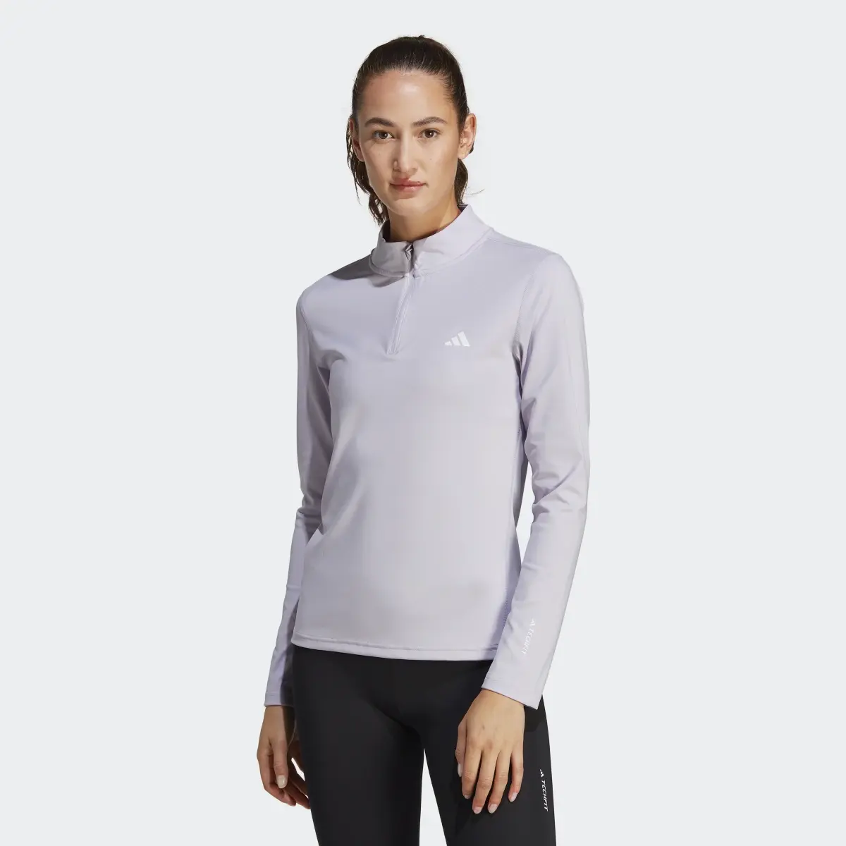 Adidas Techfit Quarter-Zip Long-Sleeve Top Training Long-Sleeve Top. 2