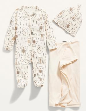 Unisex Thermal-Knit 3-Piece Layette Set for Baby multi