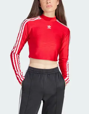 Adidas 3-Stripes Cropped Long Sleeve Long-Sleeve Top