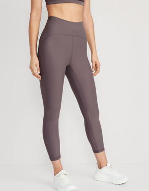 Old Navy Extra High-Waisted PowerLite Lycra® ADAPTIV Cropped Leggings for Women purple