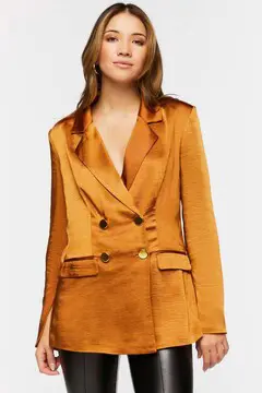 Forever 21 Forever 21 Satin Split Sleeve Blazer Root Beer. 2