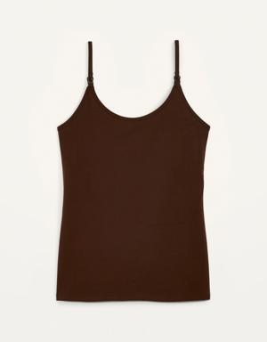 Maternity First-Layer Nursing Cami Top brown