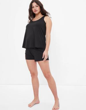 Maternity Modal Cooling Full Panel PJ Shorts black