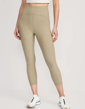 Old Navy Extra High-Waisted PowerLite Lycra® ADAPTIV Cropped Leggings for Women beige