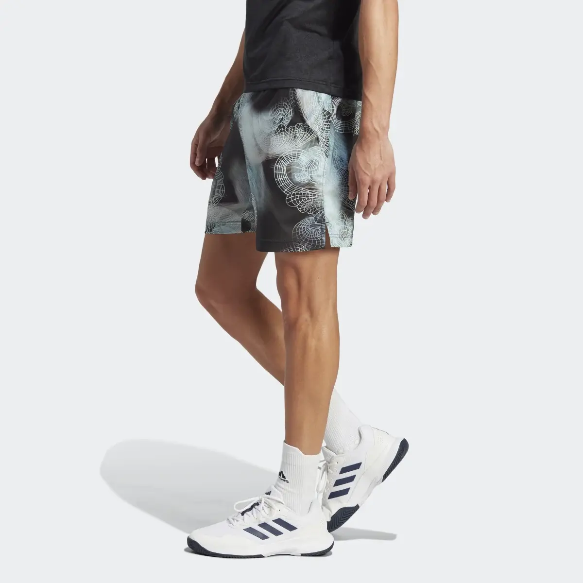Adidas Tennis Printed AEROREADY Ergo Pro Shorts. 2