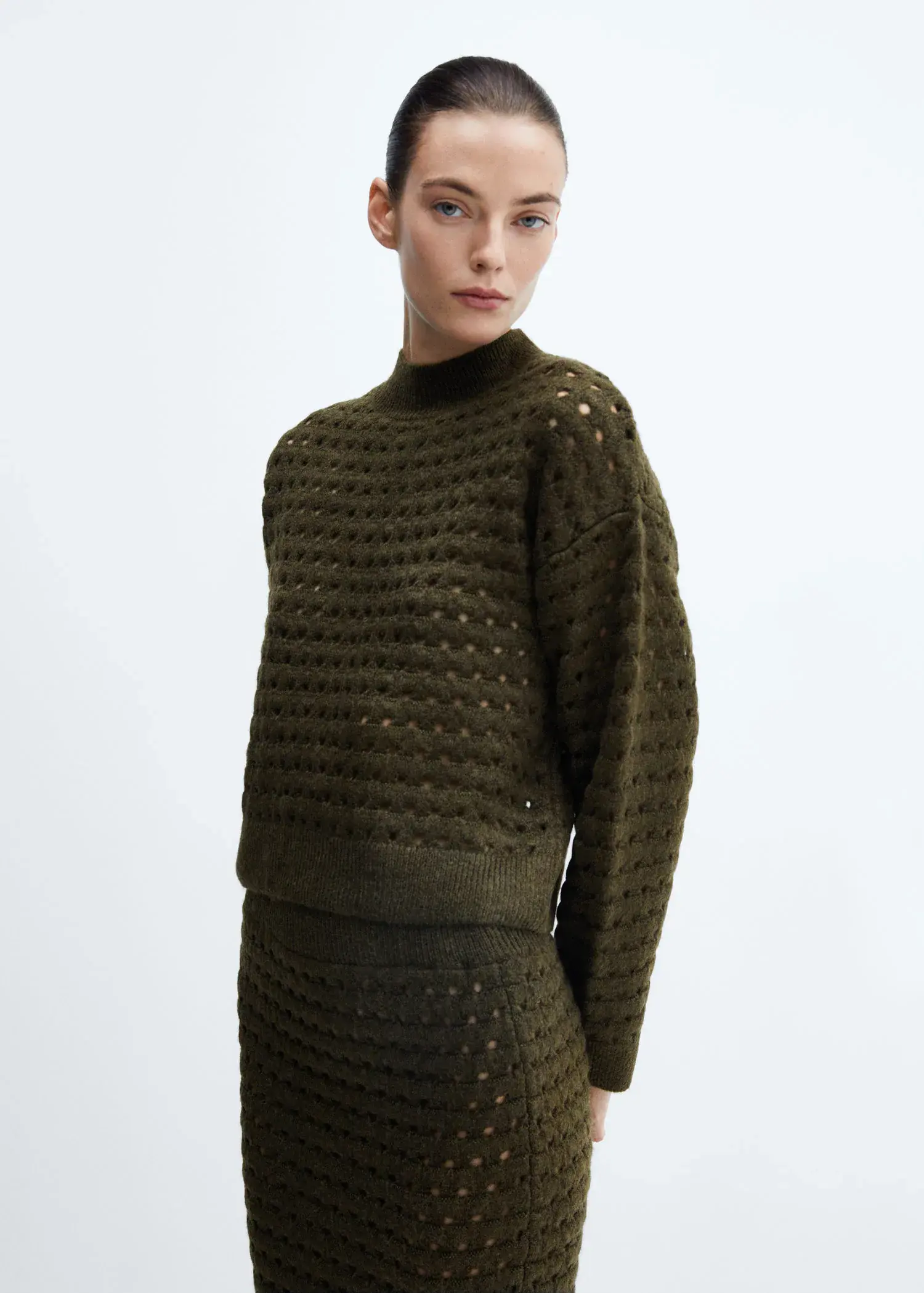 Mango Knitted jumper with openwork details. 2