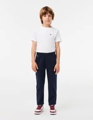Pantaloni chino da bambino in gabardine elasticizzata Lacoste