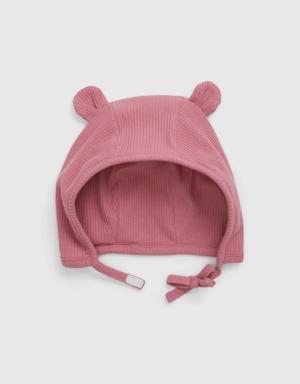 Baby First Favorites TinyRib Bear Hat pink